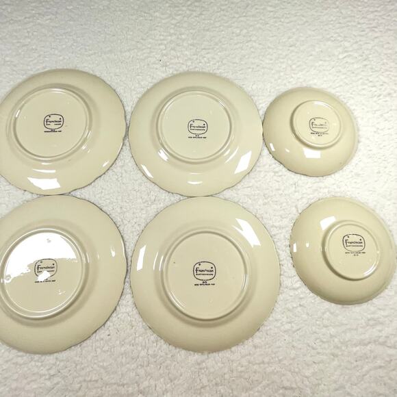 Franciscan Desert Rose plates lot(6)Salad 8" (4) saucers 5.75" (2) USA vintage - Picture 3 of 5